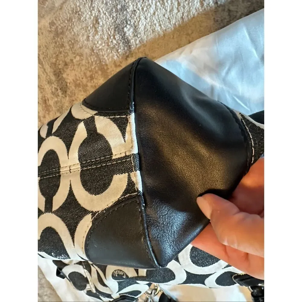 Coach OP Signature Shoulder Purse Tote